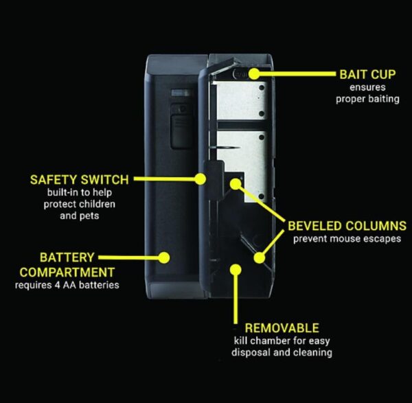 Victor M250SSR-2 Indoor Electronic Humane Mouse Trap - No Touch, No See Electric Mouse Trap - 2 Traps - Image 6